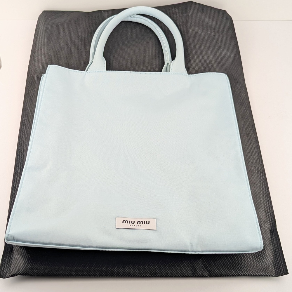 Miu Miu Beauty Pale Blue Structured Tote